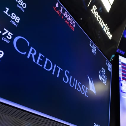 A screen shows Credit Suisse’s stock price on the floor of the New York Stock Exchange in New York on March 15, 2023. Photo: EPA-EFE