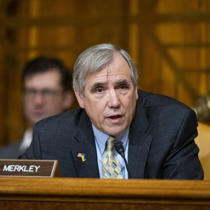 US Senator Jeff Merkley, an Oregon Democrat, is one of the sponsors of the Transnational Repression Policy Act. Photo: Bloomberg