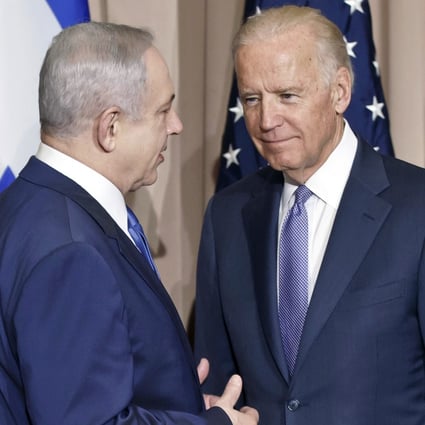 Benjamin Netanyahu, left, and Joe Biden in 2016. The US president on Sunday expressed concern to Netanyahu over the Israeli government’s planned judicial overhaul . Photo: AP 