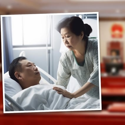 An elderly couple in China have sought a divorce on behalf of their son, who is in a vegetative state, so that his devoted wife can have a chance to live her life, they say. Photo: SCMP composite An elderly couple in China have sought a divorce on behalf of their son, who is in a vegetative state, so that his devoted wife can have a chance to live her life, they say. Photo: SCMP composite