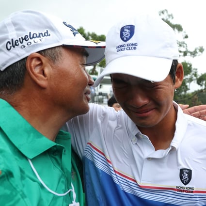 Taichi Koh (right) made history as the first local player to win an Asian Tour title – and he did it at his home course, Hong Kong Golf Club. Photo: Yik Yeung-man