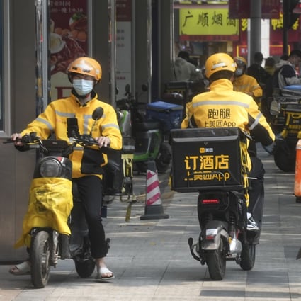 Chinese Delivery Riders Beijing to track delivery bikes with chips in a crackdown on dangerous ...