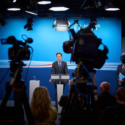 周二,荷兰首相马克·吕特(图)与中国国务院总理李强通了电话。 照片:EPA-EFE