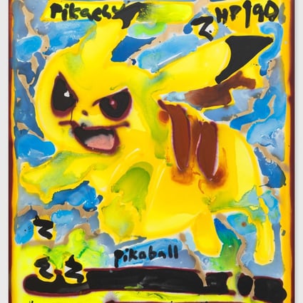 A favourite of children the world over, Pokémon characters including Pikachu (above) are the focus of a solo exhibition by US painter Katherine Bernhardt at David Zwirner gallery in Hong Kong. Photo courtesy of Katherine Bernhardt