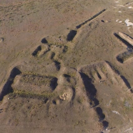 An aerial view of the Anda test site where archaeologists have located an underground biological weapons research facility used by the Japanese military in WWII. Photo: Heilongjiang Provincial Institute of Cultural Relics and Archaeology