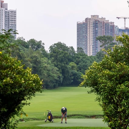 A man plays a round at the Hong Kong Golf Club in Fanling. Photo: Dickson Lee