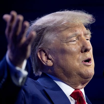 Former US President and Republican presidential candidate Donald Trump speaks during the Turning Point Action Conference in West Palm Beach, Florida, on July 15. Photo: Reuters