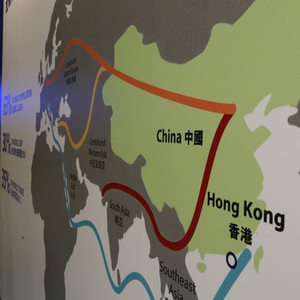 A map illustrating Chinese President Xi Jinping’s signature “Belt and Road Initiative”. Italy will become the first founding EU member and first G7 country to sign up to the plan. Photo: Reuters