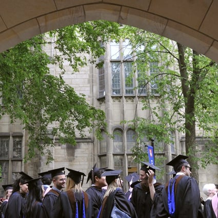 Future graduates waiting for the procession to begin for commencement at Yale University. File photo: AP