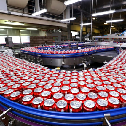 A new aluminium cans production line of Swire Coca-Cola Hong Kong. Swire Pacific, one of the world’s largest Coca Cola bottlers, produces as many as 60 beverage brands in total, selling them to a franchise population of 727 million people. Photo: Handout