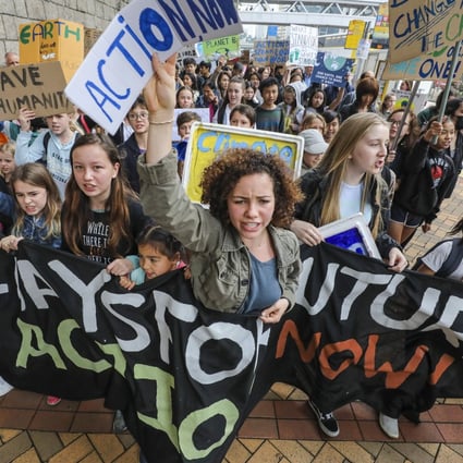 The event was organised by three high school students and inspired by a global climate change movement. Photo: Felix Wong