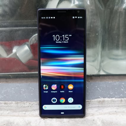 Sony’s Xperia 10 Plus has a 6.5-inch display with an unusually long aspect ratio of 21:9. Photo: Ben Sin
