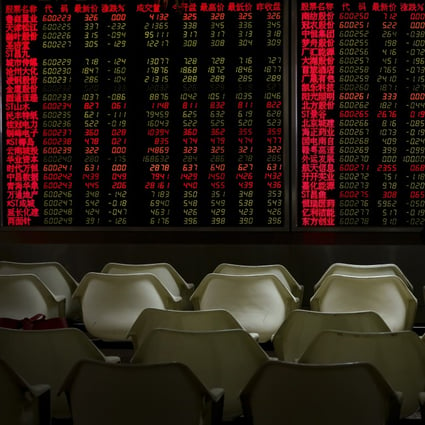 A brokerage in Beijing. Hong Kong and Shanghai equities closed the final trading day of the week in positive territory. Photo: AP