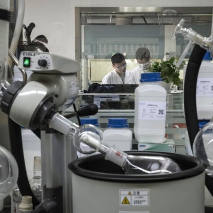 A laboratory in Beijing. China’s drug development industry could require an outsourcing capacity of 3 million litres compared with 100,000 litres currently. Photo: Bloomberg