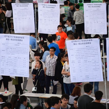 China wants to create 11 million new jobs this year to cap the surveyed urban unemployment rate at around 5.5 per cent and registered unemployment rate within 4.5 per cent. Photo: AFP