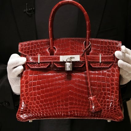A crocodile skin Hermès Birkin bag. Photo: AFP