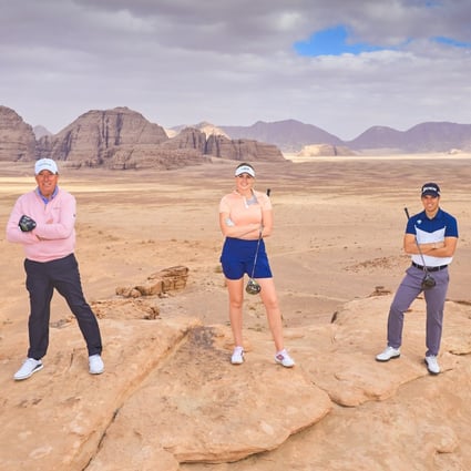 Olivia Cowen (centre), along with other female golfers, will be up against the men in the Jordan Mixed Open. Photo: European Tour