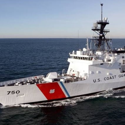 The USCGC Bertholf (above) and the guided missile destroyer USS Curtis Wilbur crossed the Taiwan Strait. Photo: Handout