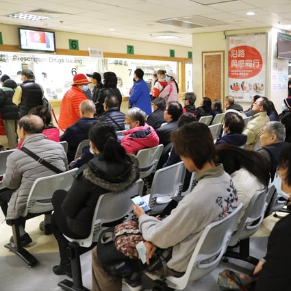 Patients wait at The Prince of Wales Hospital in Sha Tin amid the flu season in February. Photo: Sam Tsang