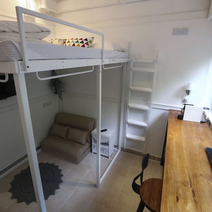 Nearly three-quarters of Hong Kong’s private housing stock lack a dedicated storage space, according to Colliers International. The interior of a co-living space at 53 Shouson Hill Road. Photo: Nora Tam