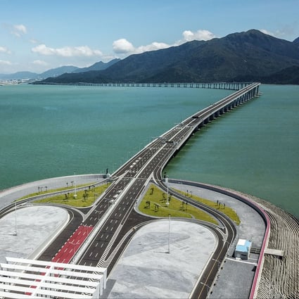 Aerial view of the Hong Kong-Zhuhai-Macau Bridge taken shortly before it opened. Photo: Winson Wong