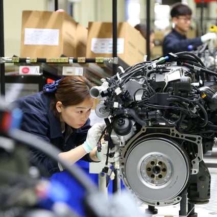 The Caixin/Markit Manufacturing Purchasing Managers’ Index expanded at the strongest pace in eight months in March as it rose to 50.8 from 49.9 in February. Photo: Reuters