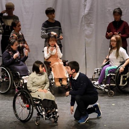 Rare disease sufferers who performed in the drama “Rare Hug” in Beijing in February to raise awareness of the plight of the estimated 20 million people in China with rare diseases. Photo: Simon Song