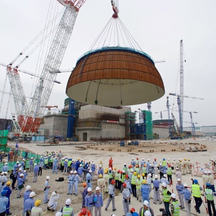 Construction at the No 5 unit of Fuqing Nuclear Power Plant in Fuqing, Fujian Province, where the domestically developed Hualong One third-generation reactor is being installed. Photo: Xinhua