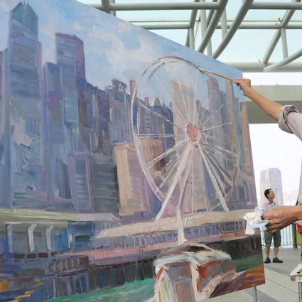 Real estate should be seen as a platform for growth and enhancing the culture of an organisation, writes Edward Farrelly of Marsh. An artist paints the Hong Kong skyline in Central. Photo: Dickson Lee