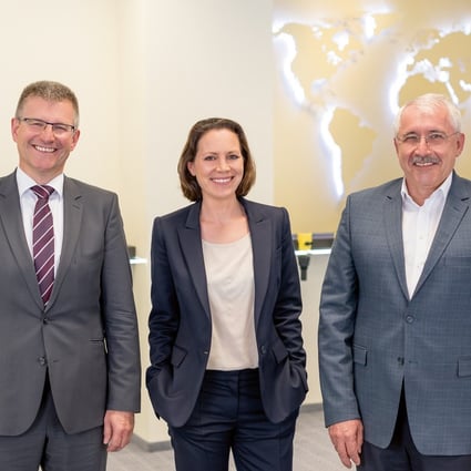 (From left) Rainer Waltersbacher, managing director for development and production; Isabel Grieshaber, general partner; and Günter Kech, managing director for sales, marketing and information technology