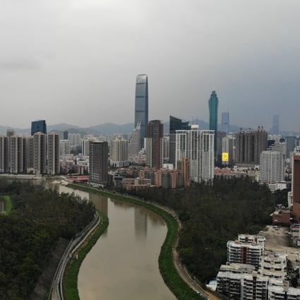 Shenzhen as seen from the Hong Kong side. The World Justice Project’s Rule of Law Index ranks China 82nd among 126 jurisdictions, while Hong Kong is at No 16. Photo: Lea Li