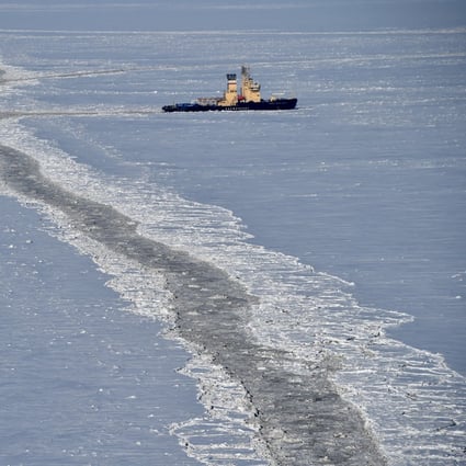 A icebreaker in the Kara Sea. By 2035, Russia stands to have a fleet of 13 heavy icebreakers, including nine nuclear-powered ones. File photo: AFP