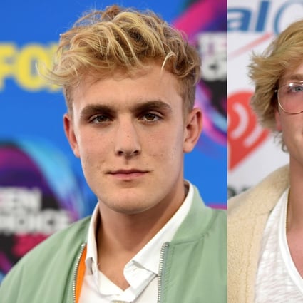 YouTube vlogger brothers Jake Paul (left) and his brother, Logan, earned more than US$35 million between them from June 2017 to June 2018. Photos: Associated Press