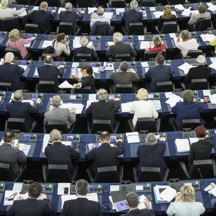 Brexit supporters furious at their government’s failure to leave the EU on time are aiming to undermine the European Parliament following elections next month. File photo: AP