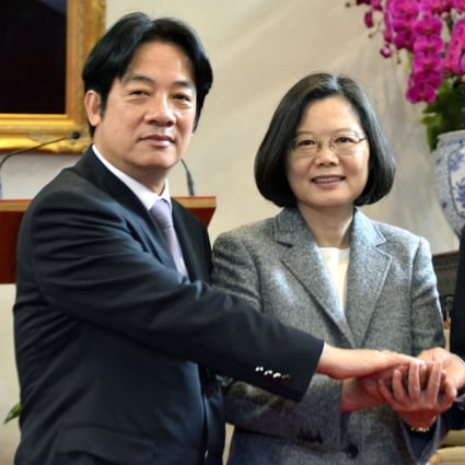Taiwan’s leader, Tsai Ing-wen, faces an unprecedented primary challenge from former Tainan city mayor William Lai. Photo: Reuters