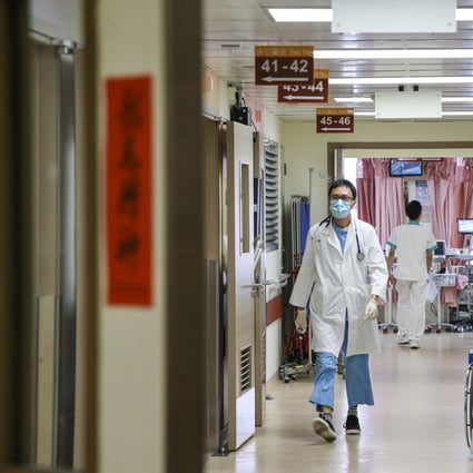 Doctors at Queen Elizabeth Hospital in Yau Ma Tei. A think tank said the city’s doctor-to-patient ratio is below the standard of the Organisation for Economic Co-operation and Development. Photo: Felix Wong