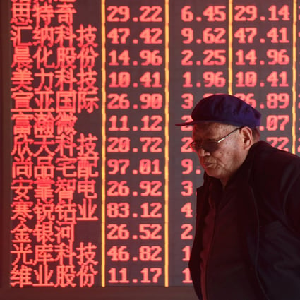 A brokerage firm in Hangzhou, in China’s eastern Zhejiang province. According to one industry observer, Hong Kong’s Hang Seng Index may fall back to 29,000 by the end of April. Photo: Reuters