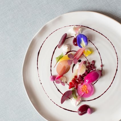 Signature heirloom beetroot dish at Odette, Julien Royer’s two-Michelin-star French restaurant in Singapore.