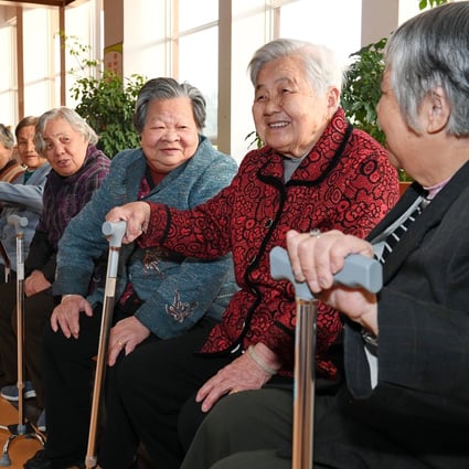 The urban worker pension fund, the backbone of the country’s state pension system, held a reserve of 4.8 trillion yuan (US$714 billion) at the end of 2018. It is predicted to peak at 7 trillion yuan in 2027, then drop steadily to zero by 2035. Photo: Xinhua