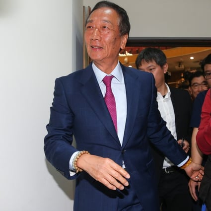 Taiwanese Foxconn tycoon Terry Gou is thinking of running for president in next year’s elections. Photo: CNA