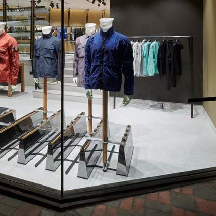 The newly opened Stone Island store in Ice House Street, Hong Kong. The brand, long a favourite of English soccer hooligans, gained a following among streetwear fans after collaborations with Supreme and NikeLab.