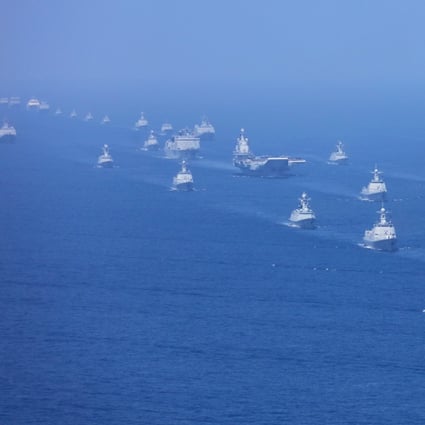 The PLA Navy held its largest ever fleet review in the South China Sea last year. Photo: Xinhua
