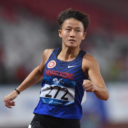 Hong Kong sprinter Angie Lam during the 2018 Asian Games in Jakarta. Photo: Xinhua