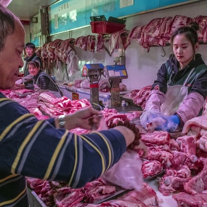 Pork prices rose only 2.1 per cent in the first week of March from a year earlier, but in the first week of April, prices increased by 36 per cent. Photo: Bloomberg