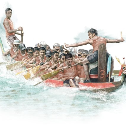 The crew of a dragon boat is assigned different places in a boat based on their individual strengths and aptitudes.