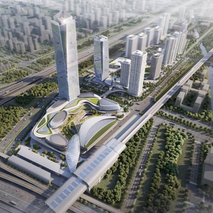 An artist’s impression of SHKP’s commercial and retail complex in the Nansha district of Guangzhou city. Photo: Handout