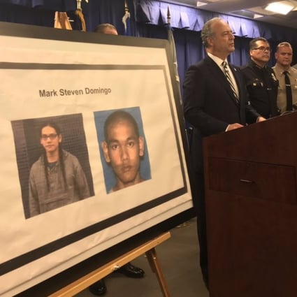US authorities announce the arrest of Mark Stevens Domingo on Monday. Photo: US Attorney’s Office for the Central District of California via Twitter