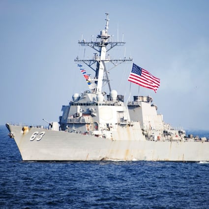 Beijing “expressed concern” to Washington after the USS Stethem and another US Navy destroyer sailed through the Taiwan Strait. Photo: AP/US Navy