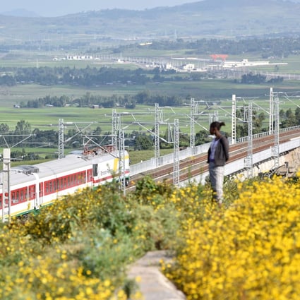 A Chinese-built railway line in Ethiopia. Last week the east African country said China had agreed to write off interest owed on loans. Photo: Xinhua