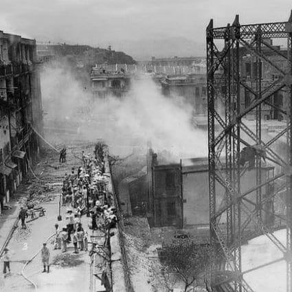The aftermath of the gasometer explosion, in 1934.